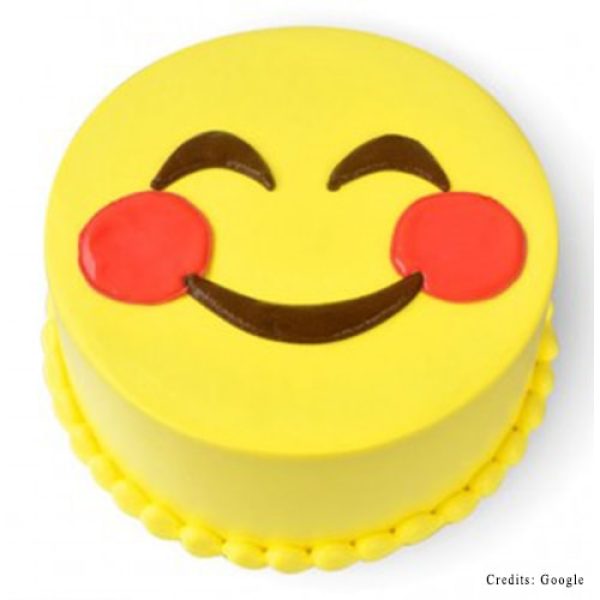 Happy Face Emoji Cake - Adult Cakes Pune